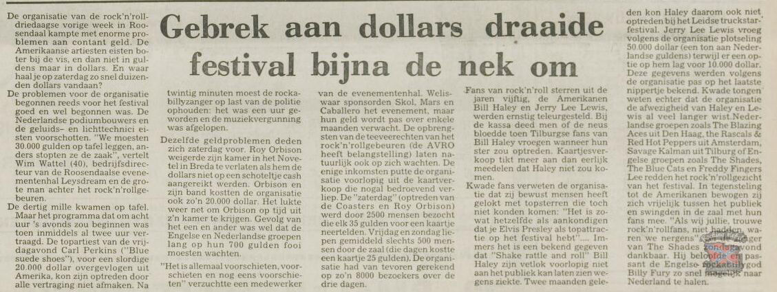 Gebrek aan dollars